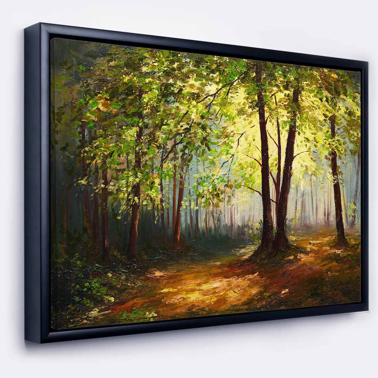 Designart - Summer Forest - Landscape Art Print Framed Canvas